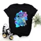 thumbnail image 3 of Camisetas de algodón para niños con dibujos animados de Lilo y Stitch de Disney, camisetas de verano, camisetas negras con cuello redondo y Stitch Ohana, camisetas para bebés, ropa para niños y niñas, 3 of 5