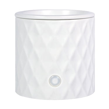 Mainstays Electric Diamond Ceramic Wax Melt Warmer, 18-Watt, White