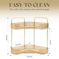 thumbnail image 3 of Wentin Corner Bathroom Counter Organizer Countertop Perfume Tray And Vanity Organizer Makeup Cosmetic Storage Corner Storage Organizers For Bathroom Dresser Kitchen, 3 of 5