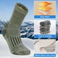 thumbnail image 4 of Merino Wool Socks for Men 2 Pairs Thermal Hiking Crew Socks Moisture Wicking Sock for Hiking Cycling Outdoor, 4 of 6