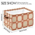 thumbnail image 4 of Yayeee 2 Pack Canvas Storage Basket with Handles for Shelves Fabric Bins Closet Organizer, Beige Geometric, 4 of 8