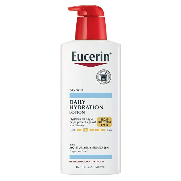 Eucerin Lotion Daily Hydration Spf#15 16.9oz Pump (Pack of 2)