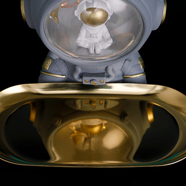 Decoración de escritorio de astronauta con decoración de escultura de resina de palet para el hogar (L gris) Ndcxsfigh Libre de BPA
