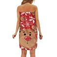 thumbnail image 3 of Yuyamidu Reindeer Towel Wrap for Women Christmas Bell Towel Wrap Terry Cloth Bathroom Towels with Pocket Red Body Towel Wrap Lightweight Shower Towel Wrap Plus Size XL, 3 of 7