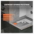thumbnail image 3 of Shower Pan Kit 60x38in, Lightweight EPS Shower Base with Central Drain, Waterproof Bathroom Shower Installation Kit with Cloths & Slope Sticks, 3 of 7