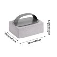 thumbnail image 3 of 4 Pack Grill Cleaning Bricks Pumice Stone Scrubbers With Handle For BBQ Pool Outdoor Silver 23x20x6.5cm Stone, 3 of 5