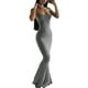 thumbnail image 1 of Vestido Largo Minnieouse ajustado, Ropa de fiesta, Sin mangas, Piel multicolor, Gris/M, 1 of 6