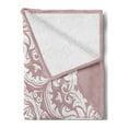 thumbnail image 2 of Flower Mandala Soft Flannel Fleece Blanket, Round Mandala Design with Traditional Petal and Flower Composition, Cozy Plush for Indoor and Outdoor Use, 50" x 60", Dried Rose and White, by Ambesonne, 2 of 5
