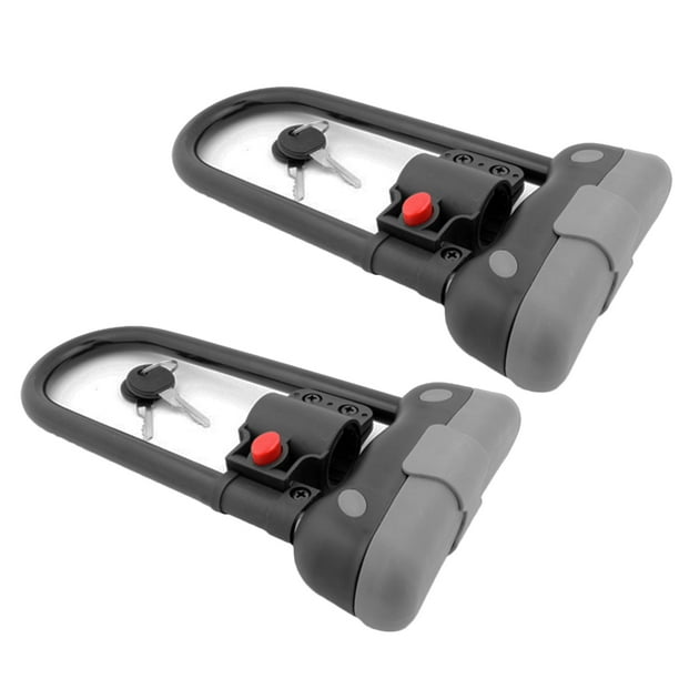 Wideskall 2 Packs Heavy Duty 14mm U Bar Bike Lock AntiTheft Bicycle U Lock with Mount Bracket