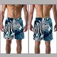thumbnail image 3 of luoweisi Men's Beach Shorts Quick Dry Swim Trunks with Mesh Lining Zebra L, 3 of 5