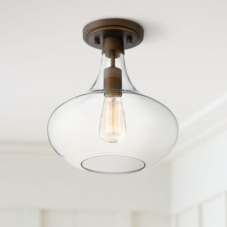Possini Euro Design Modern Ceiling Light Semi Flush Mount Fixture Bronze 11