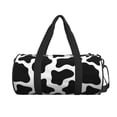 thumbnail image 2 of Fotbe Cow Print Black White Pattern Foldable Sports Gym Bag with Wet Dry Pocket, Ultralight Travel Bag, Large Capacity Duffel Bag, Splash Proof Carry on Bag, Overnight Bag, Weekender Bag, 2 of 8