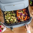 thumbnail image 4 of Beautiful 9 Qt TriZone Dual Basket Air Fryer, EverGood™ Ceramic Nonstick Coating, Cornflower Blue by Drew Barrymore, 4 of 12