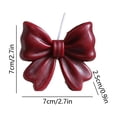 thumbnail image 2 of Burgundy Bow Shaped Scented Candle, Romantic Bowknot Decor Candle for Couple Anniversary Birthday Dinner Holiday Home Decor Gift, 2 of 6