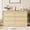 Natural Wood, variant on 6 Drawer Dresser for Bedroom, 47" Wide Wooden Dressers with Curved Profile Design, Mid Century Chest of Drawers Closet Clothes Storage Organizer for Living Room, Entryway, Nursery, White