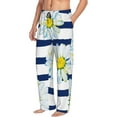 thumbnail image 2 of Disketp Daisy Striped Nautical Men'S Pajama Pants - Ultra Soft Fleece Sleep And Lounge Pants (Size: S-Xxl), 2 of 9