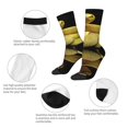 thumbnail image 6 of Goofa Yellow White-Lipped Pit Viper Printed Men's Crew Socks, Soft Durable Breathable Moisture-Wicking with Odor Control Cotton socks, 6 of 9