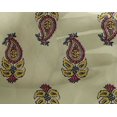thumbnail image 4 of oneOone Georgette Viscose Fabric Leaves & Paisley Block Print Fabric BTY 42 Inch Wide, 4 of 4