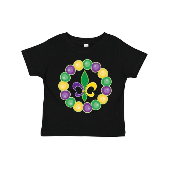 Inktastic Mardi Gras Beads and Fleur De Lis Boys or Girls Toddler T-Shirt