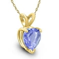 thumbnail image 2 of SZUL Women's 14K Yellow Gold 5MM Heart Tanzanite Pendant, 2 of 5