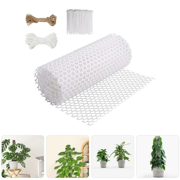 FOMIYES Netting for Plants Moss Pole Net Rectangular Mesh Cotton Rope 1 Set 118x12.6x0.08in