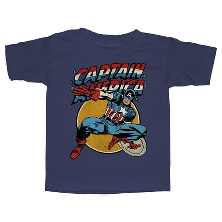 

Toddler s Marvel Captain America Shield Graphic Tee Navy Blue 5T