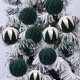 thumbnail image 5 of 8CM Flocked Christmas Balls Hanging Balls Glitter Plastic Balls Christmas Tree Ornament Set Of Four, 5 of 5