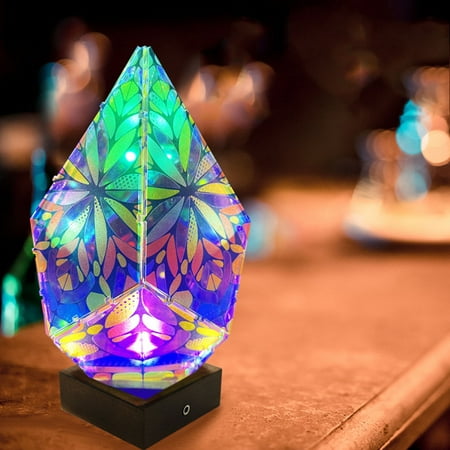 

Sunhillsgrace NightLight Large Floor Lamp Led Colorful Diamond Lights Colorful 3D Projection Hollow Lamp Bohemian Floor Decorative Lamp Night Decorative Light Home Décor Ideal For Bedroom Bathroom