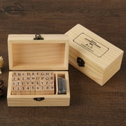36pcs Alphabet Stamps Vintage Wooden Rubber Letter Number Stamp Set for DIY Craft Card Making Scrapbooking Supplies - Seal Body