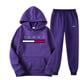 thumbnail image 4 of Conjunto de ropa deportiva para hombre y mujer, sudadera con capucha y pantalones con cordón, ropa deportiva de otoño, 2 piezas, 4 of 5