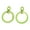 Light Green, variant on Hyasfey 1 Pair Circle Stitching Hollow Stud Earrings Acrylic Hoop Splicing Drop Earrings Colorful Contrast Geometric Lightweight Dangle Earrings