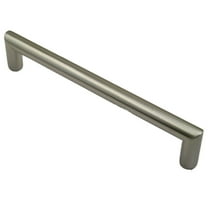 942SN 7" Center to Center Modern Round Cabinet Pull Satin Nickel Finish