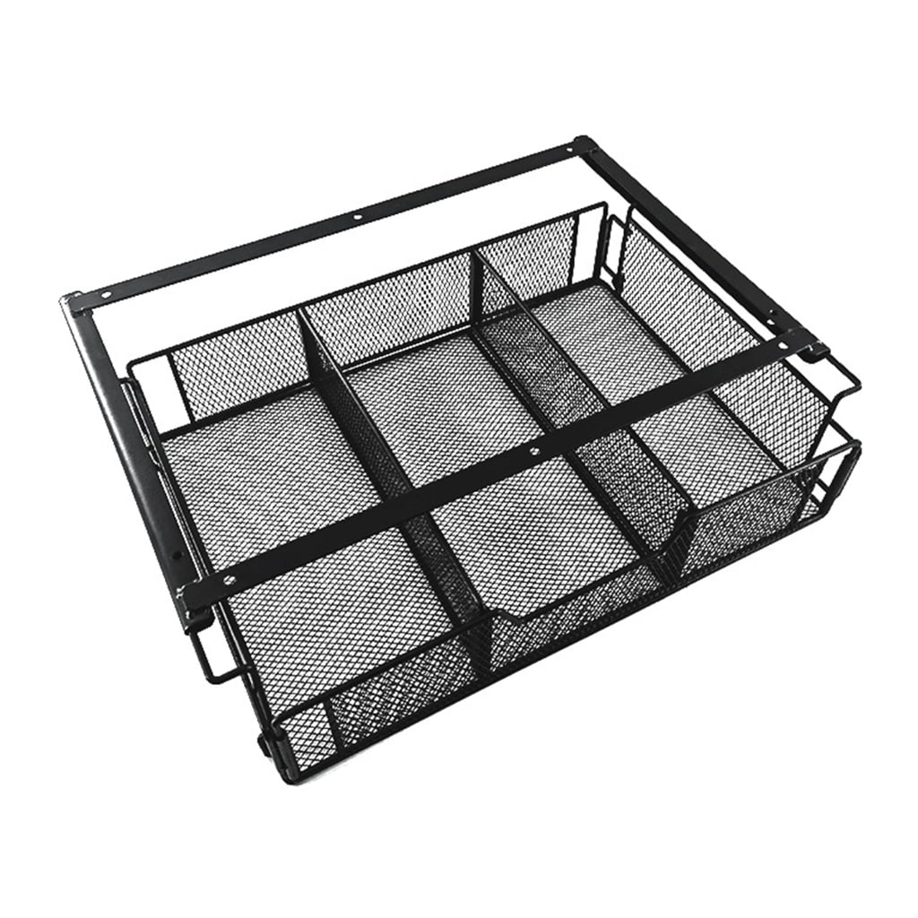 Under Desk DrawerScrew-on Hidden Desk Organizer Box Slide-Out Storage Drawer