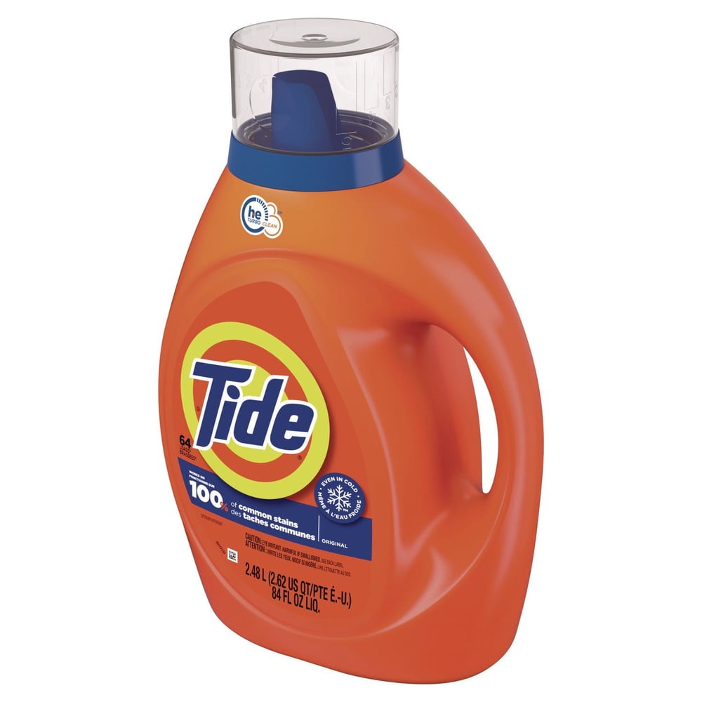 (4 pack) Tide Laundry Detergent Liquid with 6X Boosted Cleaning Power, Original Scent, 80 fl oz, 64 Loads