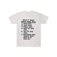 thumbnail image 2 of Camiseta de algodón de manga corta con estampado "No tengo tiempo" para hombre, ideal para primavera y verano, cuello redondo, ajuste regular, versátil y a la moda para el día a día., 2 of 9