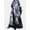 White, variant on ZANZEA Womens Dresses Turn-down Collar Long Sleeve Floral Print Long Maxi Dress