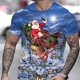 thumbnail image 1 of Camisetas de tren de Navidad para hombre, Top informal de verano con estampado 3d, camisetas holgadas de gran tamaño, ropa de manga corta de diseñador callejero para hombre, 1 of 4