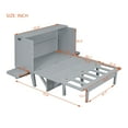 thumbnail image 4 of Miekor Furniture Full Size Murphy Bed with USB Port and removable Shelves on Each Side,Gray W5UAAE, 4 of 9