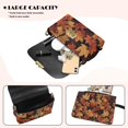 thumbnail image 3 of KUIFORTI Orange Maple Leaf Crossbody Leather Bag Casual Durable Medium Flap Crossbody Handbag with Chain Strap Soft Shoulder Bag for Women for Camping Parties, 3 of 6