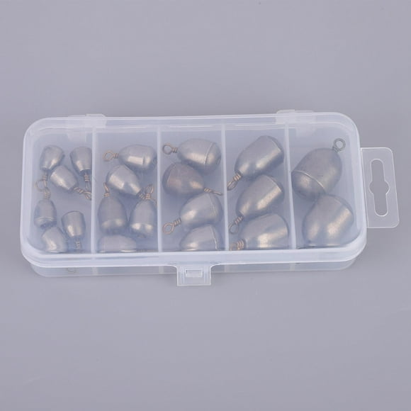 Fishing Weights Set Fishing Sinkers Weight Set Fishing Weights 20pcs for deep water fishing helps reduce resistance in water