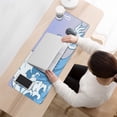 thumbnail image 3 of "Extended Large Gaming Mouse Pad XL, Non-Slip, Stitched Edges - Japanese Blue Wave Design, 31.5 x 11.8 Inch", 3 of 7