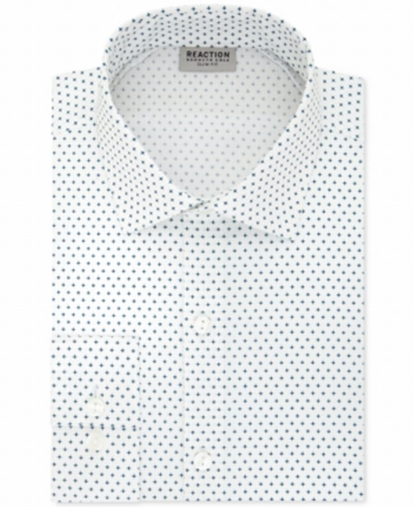 slim fit dress slacks Kenneth Cole Men's Dress Shirt Regular Fit Stretch Collar Non Iron Solid main image 0