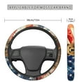 thumbnail image 5 of Kuiaobaty Watercolor Bear American Flag Pattern Steering Wheel Cover Comfortable Auto Steering Wheel Protector with a Diameter of 15" Car Interior Accessories for Car SUV Van Truck, 5 of 6