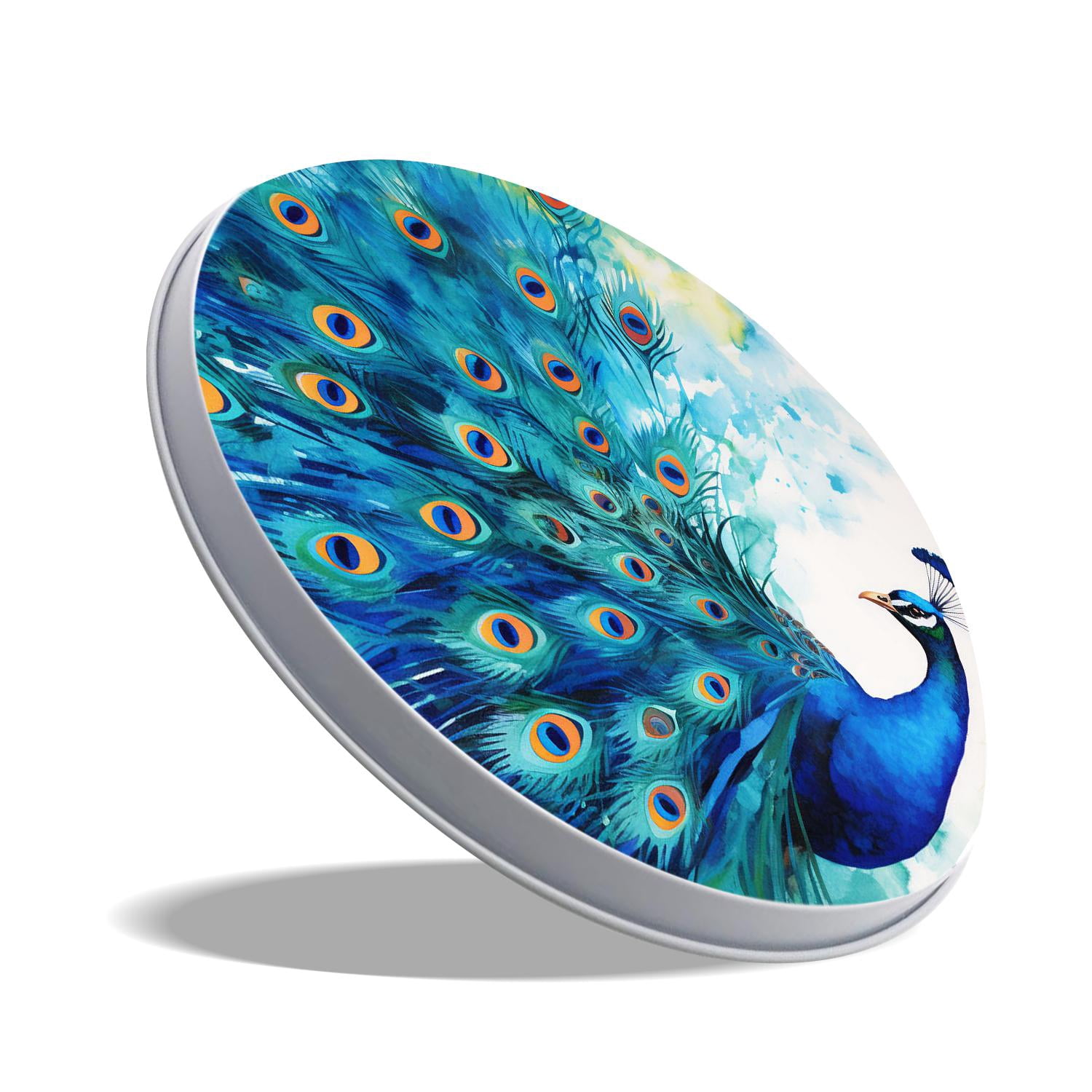 Metal Stove Burner Covers 4 Pcs Metal Round Stove Burner Covers 8Inch And 10Inch ,beautiful peacock head Pattern, for Home Decor Cooktop Decorative