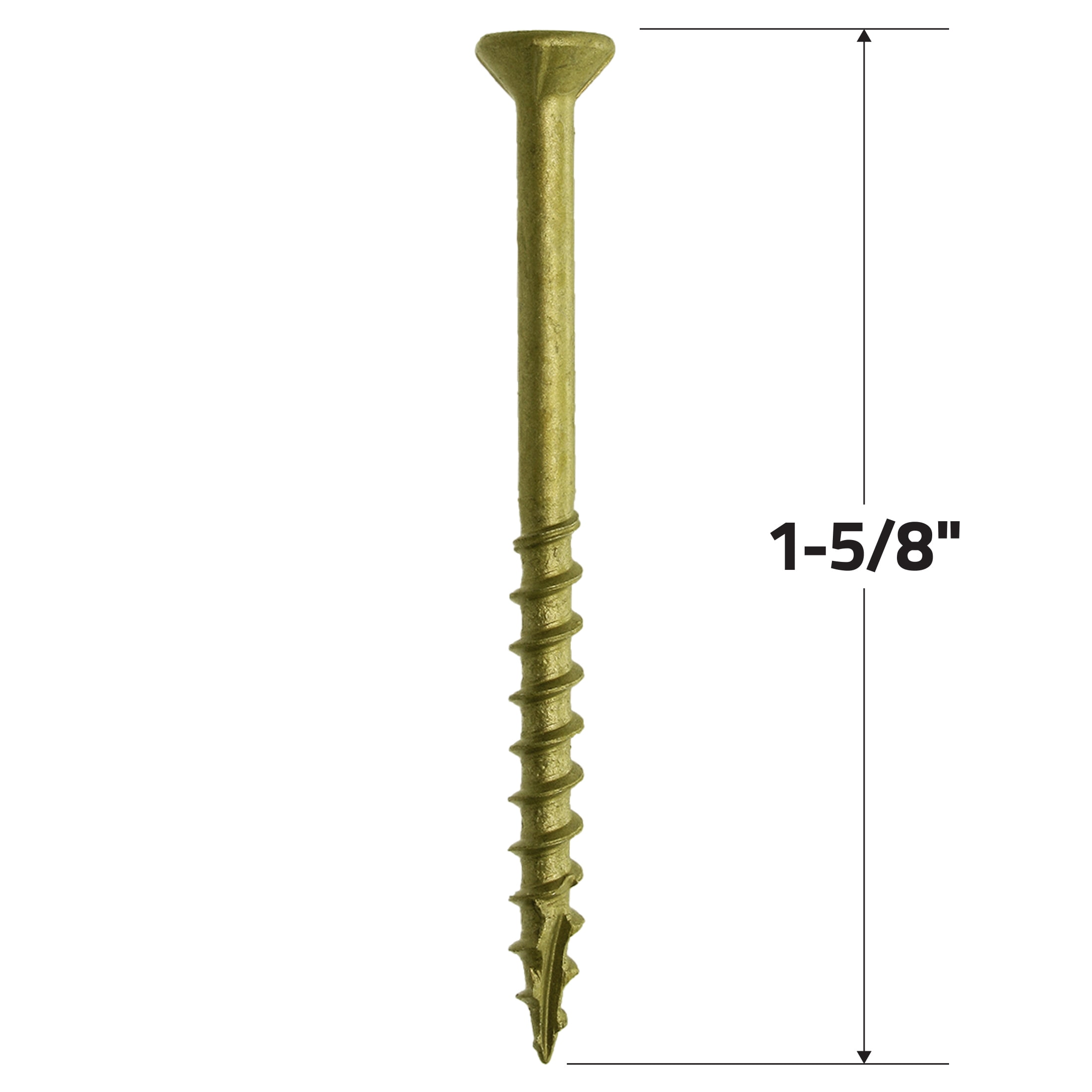 (3 pack) Grip-Rite PrimeGuard Plus #8 x 1-5/8 in. Gold Wood to Wood Deck Screw 67CT