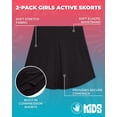 thumbnail image 2 of Body Glove Girls Skorts Athletic Flowy Dance Scooter Skirts for Girls with Inner Shorts 2 Pack, 2 of 7