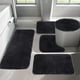 thumbnail image 5 of Juego de 5 Alfombras de Baño de Color Liso. Incluye 5 Alfombrillas para Inodoro. Suaves, de Pelo Largo, Absorbentes, Antideslizantes, Gruesas, Lavables a Máquina y de Fácil Secado. Color Oscuro., 5 of 7
