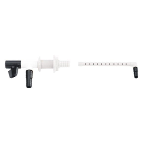 9" Black and White Aerator Head 8 Spray Bar with 6 Shut-Off Valve