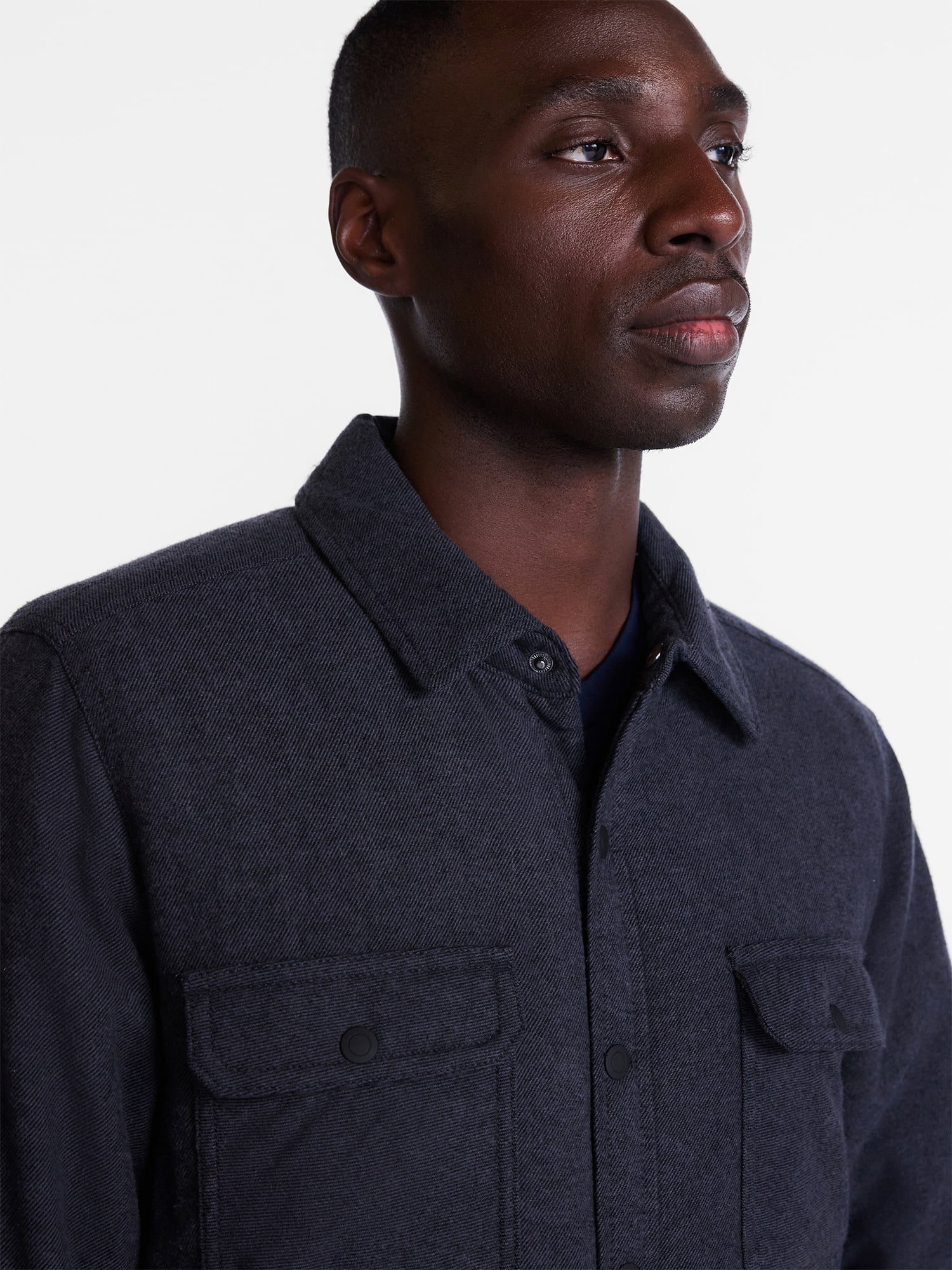 George Men's and Big Men's Shirt Jacket with Long Sleeves, Sizes S-3XL