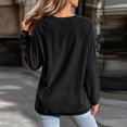thumbnail image 2 of Lmnyox Ribbed Sweatshirts for Women Loose Crew Neck Oversized Pullover Fashion Casual Sweatshirts, 2 of 7